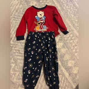 Red and Navy Bear Pajama Set